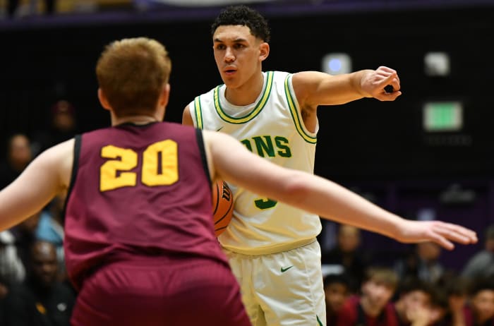 West Linn Central Catholic 6A Oregon boys basketball quarterfinal Taylor Balkom 13
